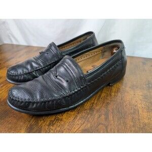Men Loafer Shoes Dress Shoes Slip-on Black Size 10M Vostey Milan